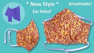 New Style Mask Making at Home, Breathable with Ear Relief | How to Make Face Mask Cloth with Pattern