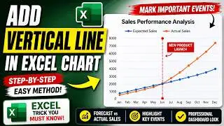 How to Add a Vertical Line in Excel Chart | Professional Dashboard Trick