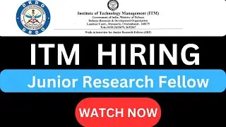 ITM HIRING | DRDO opening | Walk-in Interview | FELLOW Researcher