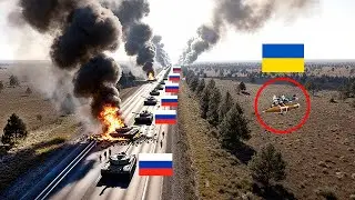 Ukrainian FPV Drones Hunt Down Russian Convoy in the Open