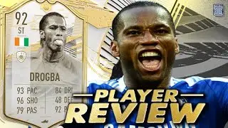 DROGBAAAAAAA!!! 😱💥 92 SBC PRIME ICON MOMENTS DROGBA PLAYER REVIEW! FIFA 21 ULTIMATE TEAM