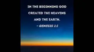 #Genesis chapter 1||In the Beginning, God Spoke Light||#Alltimebible
