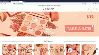 Colourpop PEACH Collection + discount code