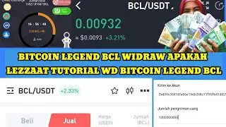 Bitcoin Legend BCL Update WIDRAW & Tutorial Cara WD BCL Listing LBank Apakah Lezaaat ...
