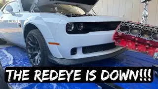 Снятие двигателя Redeye Hellcat. Провернул подшипник через 13 тыс. миль.