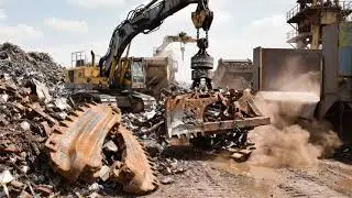 Raw Scrap Yard Magnet &ndash; Lifting Rusted Steel Sheets with Real Machine Sounds
