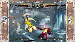 Guilty Gear XX Accent Core Plus R Lobby Matches- UFO_Shinzo (Venom) VS drive0 (Millia)