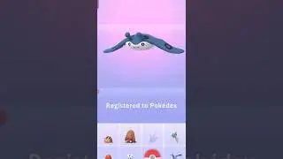 Caught Wild Mantine #shorts #trending #viral #pokemongo #hundopokemon #mantine #shinypokemon