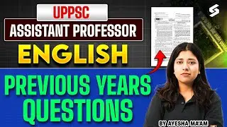 UP Assistant Professor English Previous Year Questions | UP Assistant Professor English By Ayesha