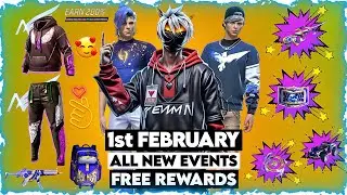 FREE FIRE 1ST FEBRUARY ALL NEW EVENTS | FEBRUARY FREE REWARDS | 1ST FEBRUARY EVENTS