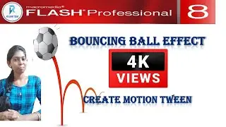 bouncing ball animation in macromedia flash 8 | how to use motion tween in macromedia flash 8