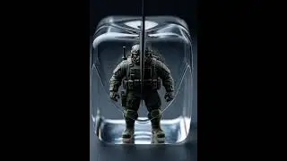 Cutting a Soldier Figurine Frozen in Ice ❄️ | Satisfying ASMR