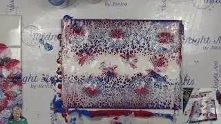 148 Red, White and Blue Swipe and Balloon Smash Acrylic Pour