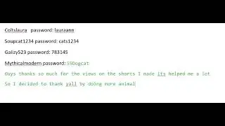 More animal jam accounts :)