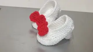 Zapatillas a crochet taconcitos a crochet para bebé