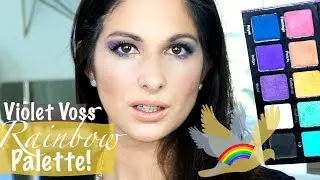 TALK ABOUT COLOR! VIOLET VOSS RAINBOW PALETTE FIRST IMPRESSION AND TUTORIAL! OMG COLORFUL EYESHADOWS