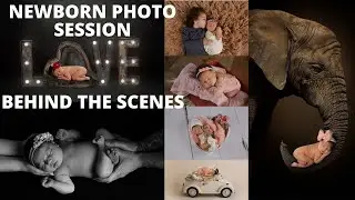 Behind the scenes newborn photo session