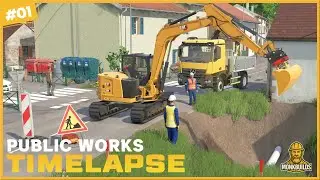 🚧 Urban Sewer Replacement With CAT & Mercedes |  Public Works Roleplay on Carte de France