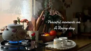 Finding moments of peace and joy on a Rainy day 🌧️🌈🍰 Early winter vlog | Slow living