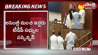 TDP Leaders Suspension From AP Assembly 2023 | Payyavula Keshav | Nimmala Rama Naidu @SakshiTV