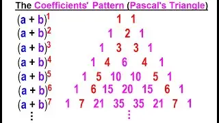 Algebra Ch 49: Binomial Theorem (3 of 18) Pascal's Triangle: The Coefficients Pattern