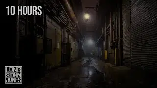 Rain in the Service Alley &mdash; Steady Rain Between Concrete Walls & Vents | 10 HOURS
