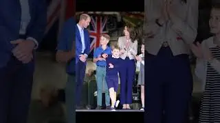 Can&rsquo;t resist! William dances with Louis 🤣 #royal #princelouis #princewilliam #katemiddleton