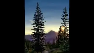 Speed Drawing: Forest Sunset - PicsArt drawing tutorial