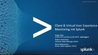 Webinar recording: Citrix User Experience Monitoring mit Splunk & uberAgent (German)