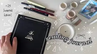 2025 reading journal set-up ˚˖🐈‍⬛ ✧˚.🕯⋆🌙 +25 ideas for your journal!