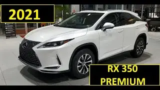 Lexus RX 350 Premium Package 2021 года в цвете Eminent White Pearl с глазурованной карамелью: обзор характеристик и внешнего вида