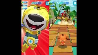 Talking Tom Hero Dash- Discovering All The Heroes: Hero Sunbeam Hank VS Hero Tiger Ginger (All Boss)