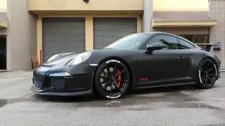 Unlimited Wraps | Porsche GT3 Satin Black | Miami Car Wrap