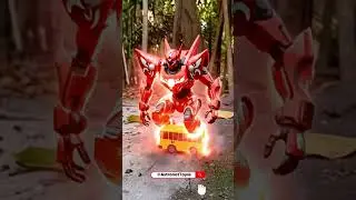 Red robot becomes a killer monster #RedRobot #Monster #DarkSciFi #Shorts