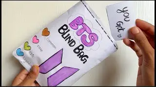 [DIY Papercraft💜] - BTS Blind Bag Opening😱| ASMR video | Craft Ideas | Drawing
