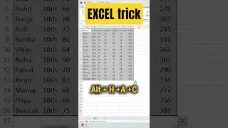 ALT + H Excel Smart Trick | Table Professional Look #ExcelTrick&nbsp;#AltH&nbsp;#ExcelShorts&nbsp;#viral