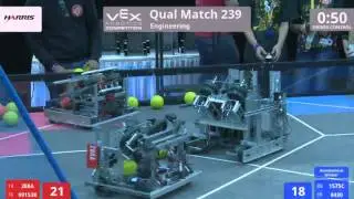 VEX Worlds 2016 - VRC High School - Engineering - Qual 239 (288A 99153K) 96 vs 100 (1575C 8430)