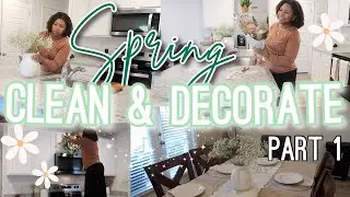 NEW!! HOUSE KITCHEN: SPRING CLEAN AND DECORATE with me!!