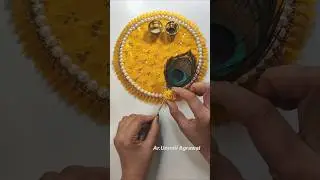 Easiest Aarti Thali Decoration 🌸#shorts #youtubepartner  #diy #thalidecoration #pujathalidecoration