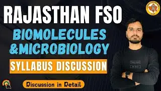 RPSC FSO BIOMOLECULES & MICROBIOLOGY SYLLABUS | RAJASTHAN FOOD SAFETY OFFICER