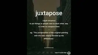 word of the day : juxtapose #britishenglish #inglis #englishlanguage  #inglizce