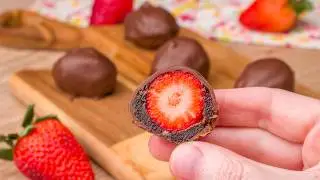 BOMBOM DE TÂMARA COM MORANGO SÓ 3 INGREDIENTES + TEMPERAGEM DO CHOCOLATE | Cook'n Enjoy 1567
