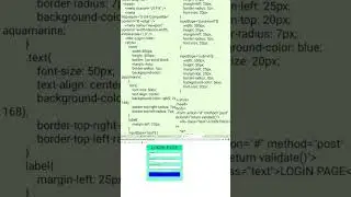 Create login page using 