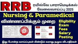 🔥Railway Nursing, Pharmacist, Lab technician, Radiographer & Other Paramedical Application Released🔥