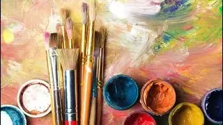 A Window to calm/easy painting techniques/Canvas painting 
