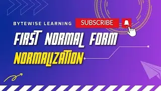 First  Normal Form in DBMS| 1NF | Normalization