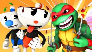 CUPHEAD vs TEENAGE MUTANT NINJA TURTLES (TMNT 3D Bob Animation Cartoon Mugman)