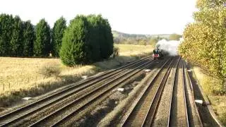 (HD) 1Z28 60163 Tornado passes Lower Basildon 13:47 7/11/09