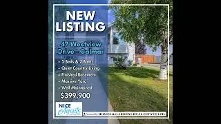 New Listing - 47 Westview Drive in Calmar AB - $399,900 Quite Country Living