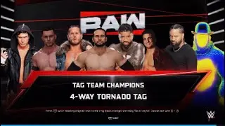 WWE Raw | 4 Way Tag Team championship match WWE2K25